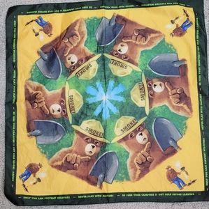 Vintage Smokey The Bear Scarf 20x20
